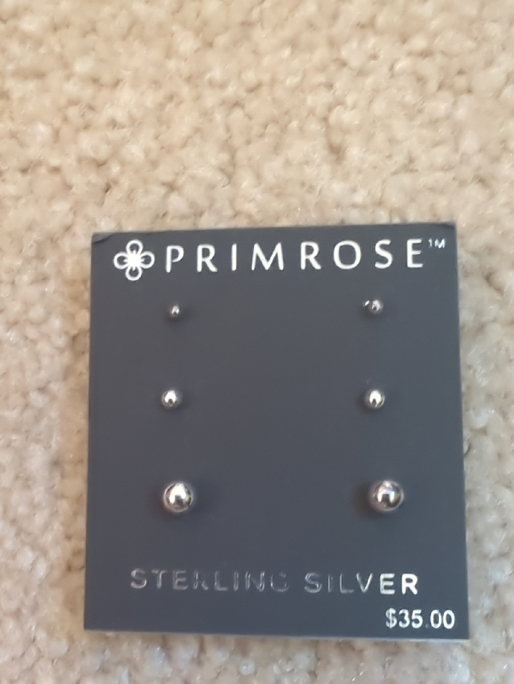 Silver Ball Trio Earring Set